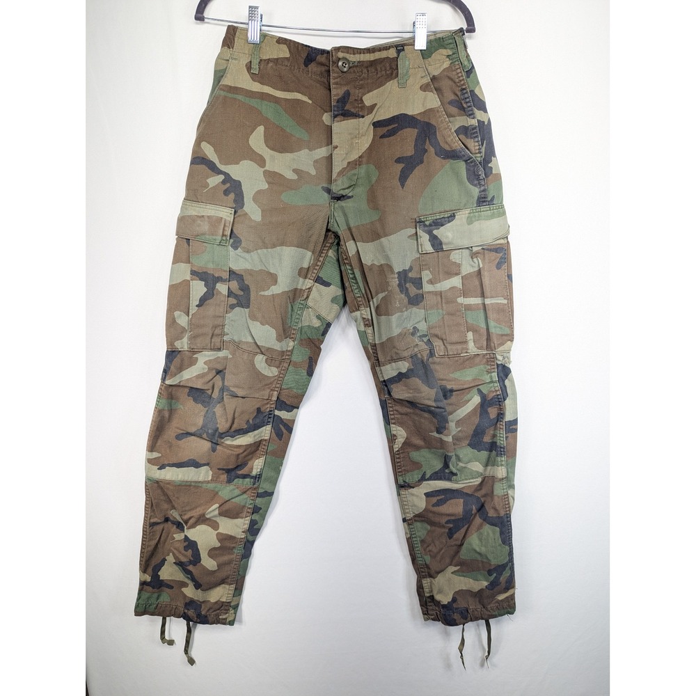 Vintage US Military Woodland Camo Cargo Pants Small Regular Propper BDU80s 30x29